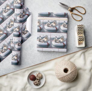 Polar Beer Een krant lezen Cadeaupapier