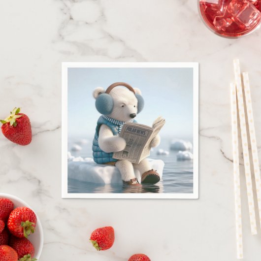 Polar Beer Een krant lezen Servet (Insitu)