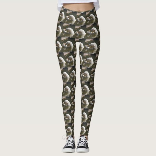 Polar Beer Eet Fruit Tegelstroom Leggings (Voorkant)