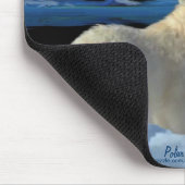 Polar Beer en Arctic Moon Wildlife Art Mousepad Muismat (Hoek)
