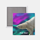 Polar Beer en Aurora Arctic Wildlife Art Magnet (Voorkant / Achterkant)