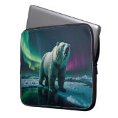 Polar Beer en Aurora Art Laptop Sleeve (Voorkant Links)
