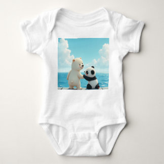 Polar beer en baby panda romper