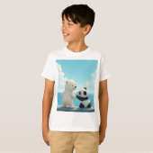Polar Beer en Baby Panda T-shirt (Voorkant volledig)