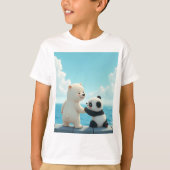 Polar Beer en Baby Panda T-shirt (Voorkant)