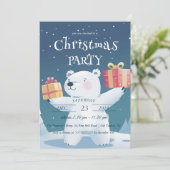 Polar Beer en Cadeaus kerstfeest Kaart (Staand voorkant)
