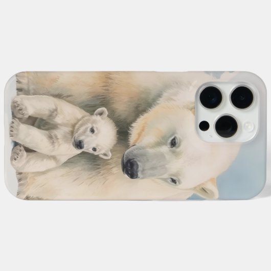Polar Beer en Cub Arctic Elegance Case-Mate iPhone Case (Achterkant (horizontaal))