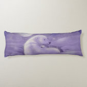 Polar Beer en Cub Fantasy Wildlife Art Lichaamskussen (Achterkant)