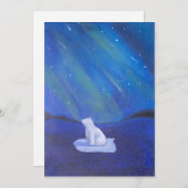 Polar Beer en het noorderlicht Feestdagenkaart (Voorkant / Achterkant)