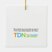 Polar Beer en het noorderlicht Keramisch Ornament (Achterkant)