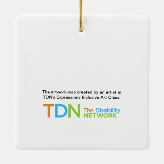 Polar Beer en het noorderlicht Keramisch Ornament (Achterkant)