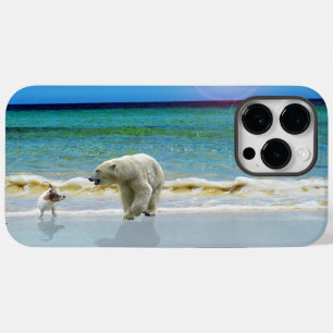 Polar Beer en Jack Russel op het strand, Case-Mate iPhone 14 Pro Max Hoesje