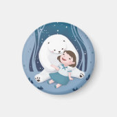 Polar Beer en kind illustratie Magneet (Voorkant)