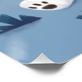 Polar Beer en kind illustratie Perfect Poster (Hoek)