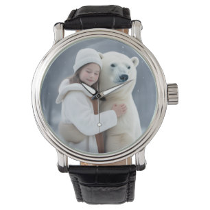 Polar Beer en meisje Horloge