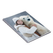 Polar Beer en meisje knuffel Notitieboek (Rechterzijde)