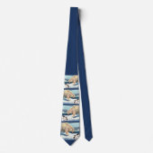 Polar beer en Penguin Print Stropdas (Voorkant)