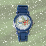 Polar beer en rendieren met ski kind horloge<br><div class="desc">Schattige kind horloge met een poolster beer en zijn rendier vriend klaar om te skiën . Personaliseer het met de naam van het kind met behulp van de meegeleverde sjabloon. Kies de horlogekleur en -stijl. © ArianeC Illustrations-Alle rechten voorbehouden</div>