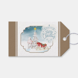 Polar Beer en Sleigh Christmas Gift Label Cadeaulabel