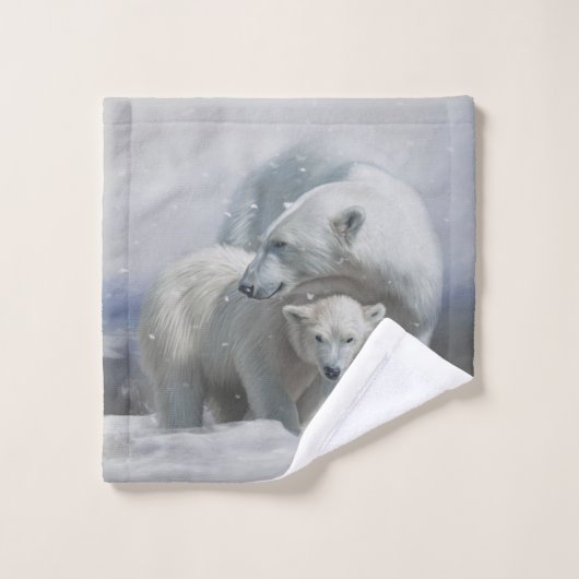 Polar Beer familie badhanddoek Bad Handdoek (Wasdoekje)