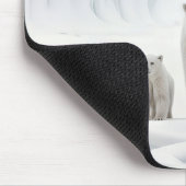 Polar Beer familie op ijs Muismat (Hoek)