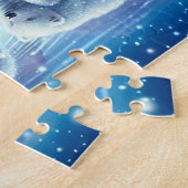 Polar Beer Familie Snowy Scene Schilderen Legpuzzel (Zijkant)