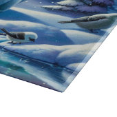 Polar Beer Familie Snowy Scene Schilderen Snijplank (Hoek)