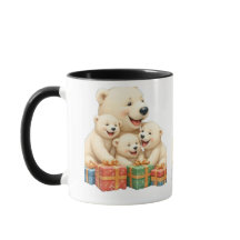 Polar Beer Familie Vakantie Mok Twee-Tons Mok, 450