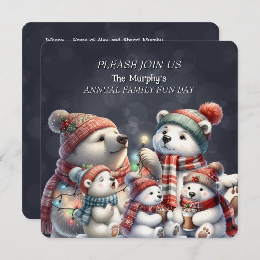 Polar Beer Family Fun Day Uitnodigingen (Voorkant / Achterkant)