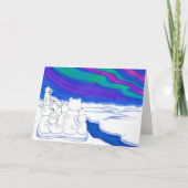 Polar Beer Family Northern Lights Adoption Kaart (Voorkant)