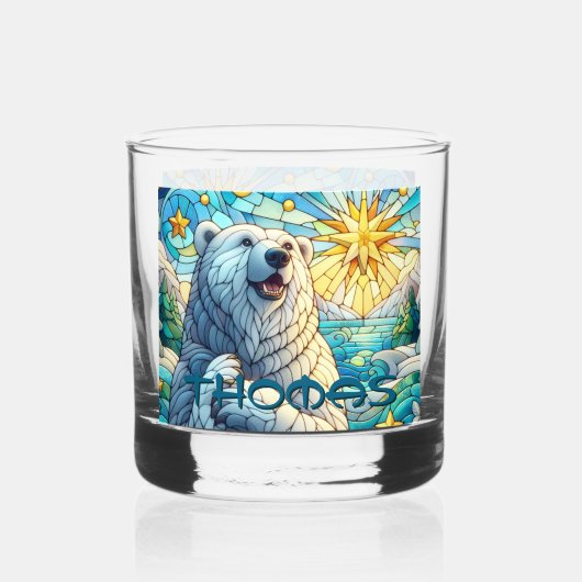 Polar Beer Faux Glas in lood gepersonaliseerd (Voorkant)