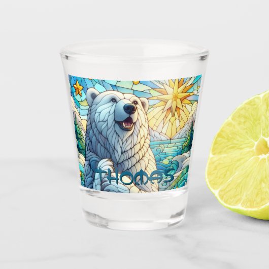 Polar Beer Faux Glas in lood gepersonaliseerd (Voorkant)