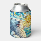 Polar Beer Faux Glas in lood gepersonaliseerd Blikjeskoeler (Blikje Voorkant)