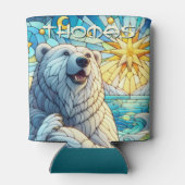 Polar Beer Faux Glas in lood gepersonaliseerd Blikjeskoeler (Achterkant)