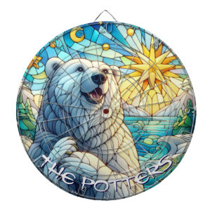 Polar Beer Faux Glas in lood gepersonaliseerd Dartbord