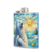 Polar Beer Faux Glas in lood gepersonaliseerd Heupfles (Links)