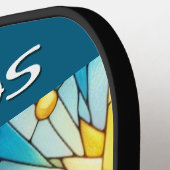 Polar Beer Faux Glas in lood gepersonaliseerd Pickleball Paddle (Links Detail)