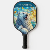 Polar Beer Faux Glas in lood gepersonaliseerd Pickleball Paddle (Achterkant)