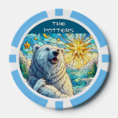 Polar Beer Faux Glas in lood gepersonaliseerd Poker Chips (Voorkant)