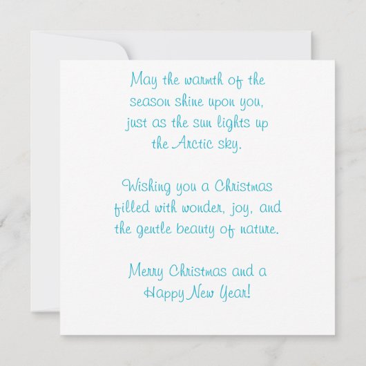 Polar Beer Faux Glas in lood Kerst Kaart (Achterkant)