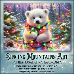 Polar Beer feestelijke lichten Christelijke kerst Feestdagen Kaart