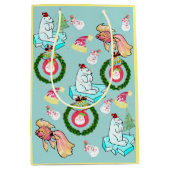 Polar Beer Fish Santa kerstcadeaus Medium Cadeauzakje (Voorkant)