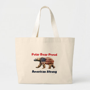 Polar Beer Flag Amerika Grote Tote Bag