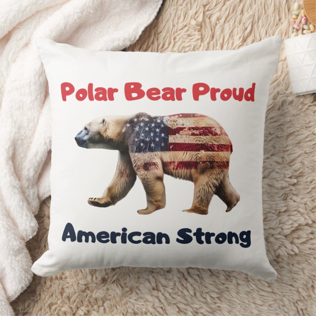 Polar Beer Flag Amerika Kussen (Deken)