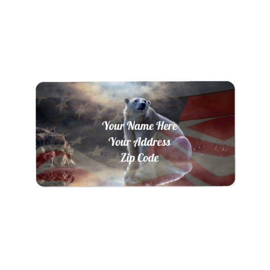 Polar Beer Flag Return Address Labels (Voorkant)