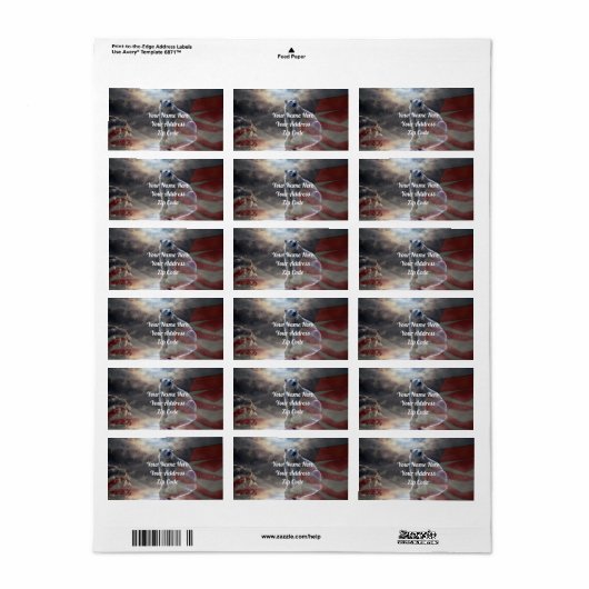 Polar Beer Flag Return Address Labels (Full Sheet)