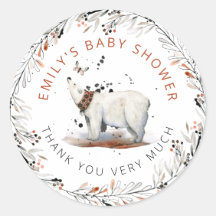 Polar Beer Foliage Winter Baby shower Hartelijk da