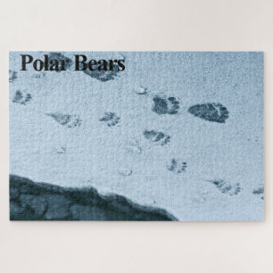 Polar Beer Foot Prints Jigzaag Puzzle Legpuzzel