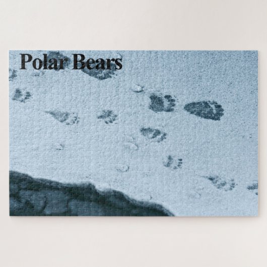 Polar Beer Foot Prints Jigzaag Puzzle Legpuzzel (Horizontaal)