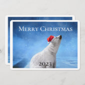 Polar Beer Foto Kerst Wenskaarten Feestdagenkaart (Voorkant / Achterkant)